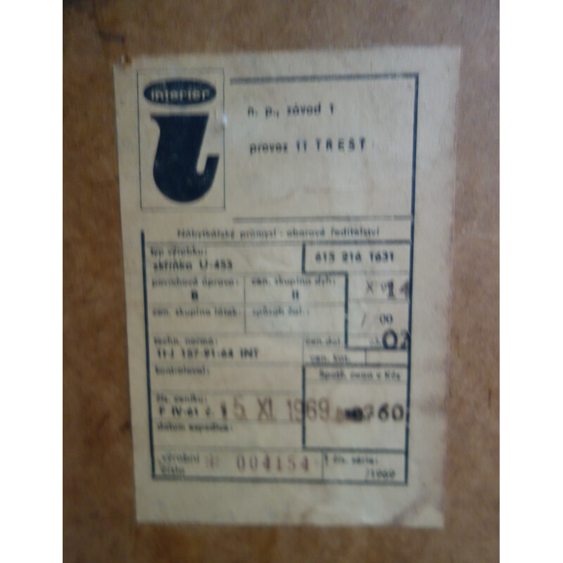 Commode vintage à 8 tiroirs Jiroutek 1969