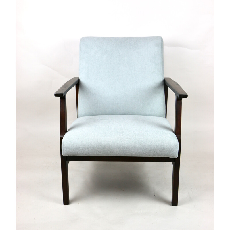 Vintage lichtblauwe fauteuil 1970