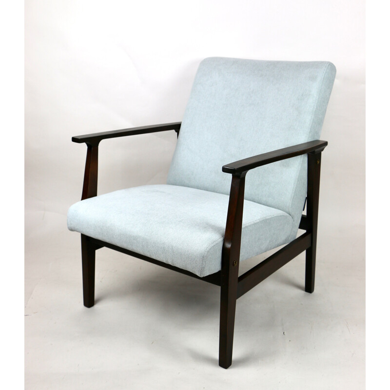 Vintage light blue armchair 1970s