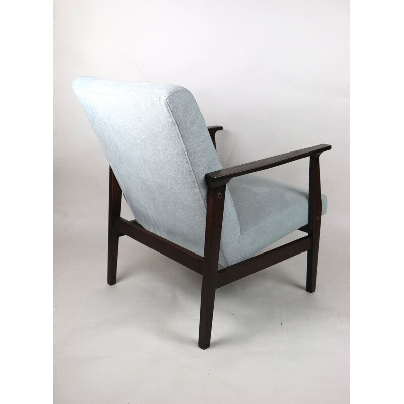 Vintage lichtblauwe fauteuil 1970