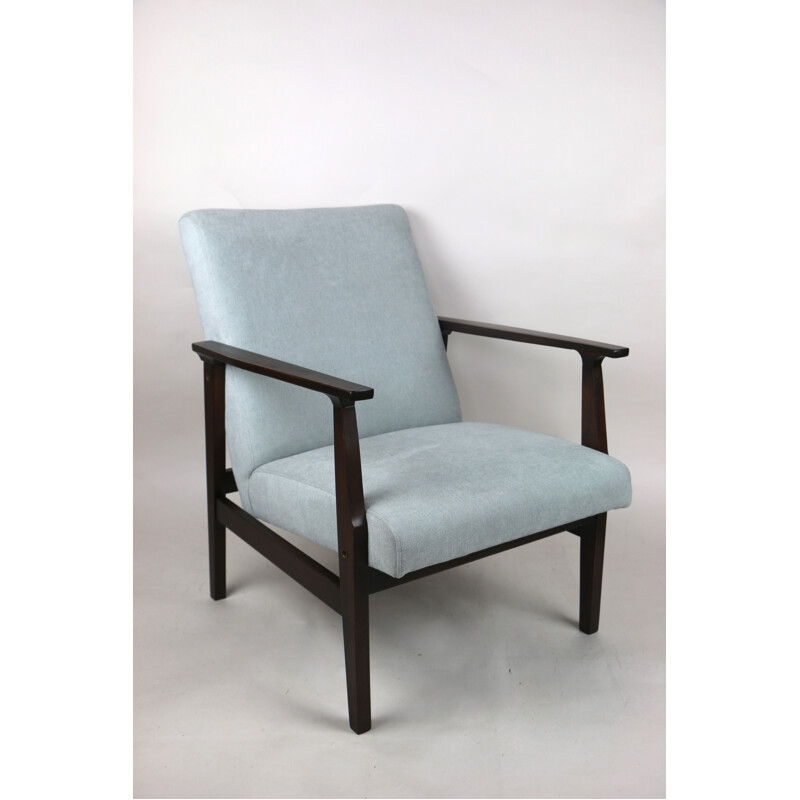 Vintage lichtblauwe fauteuil 1970