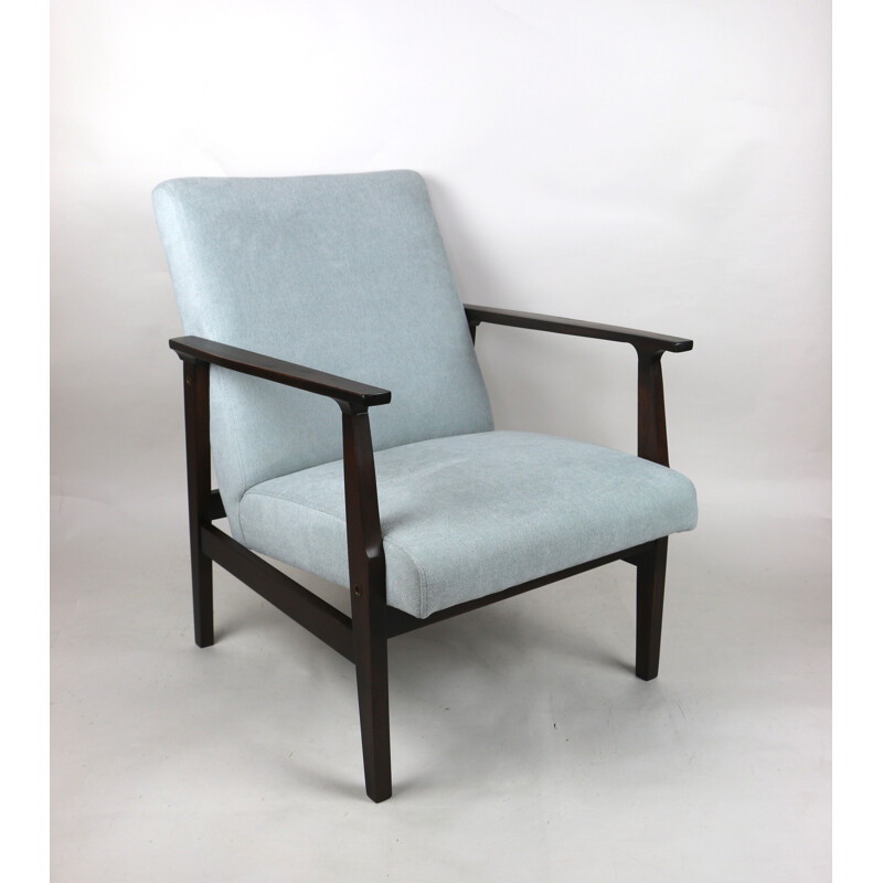 Vintage lichtblauwe fauteuil 1970