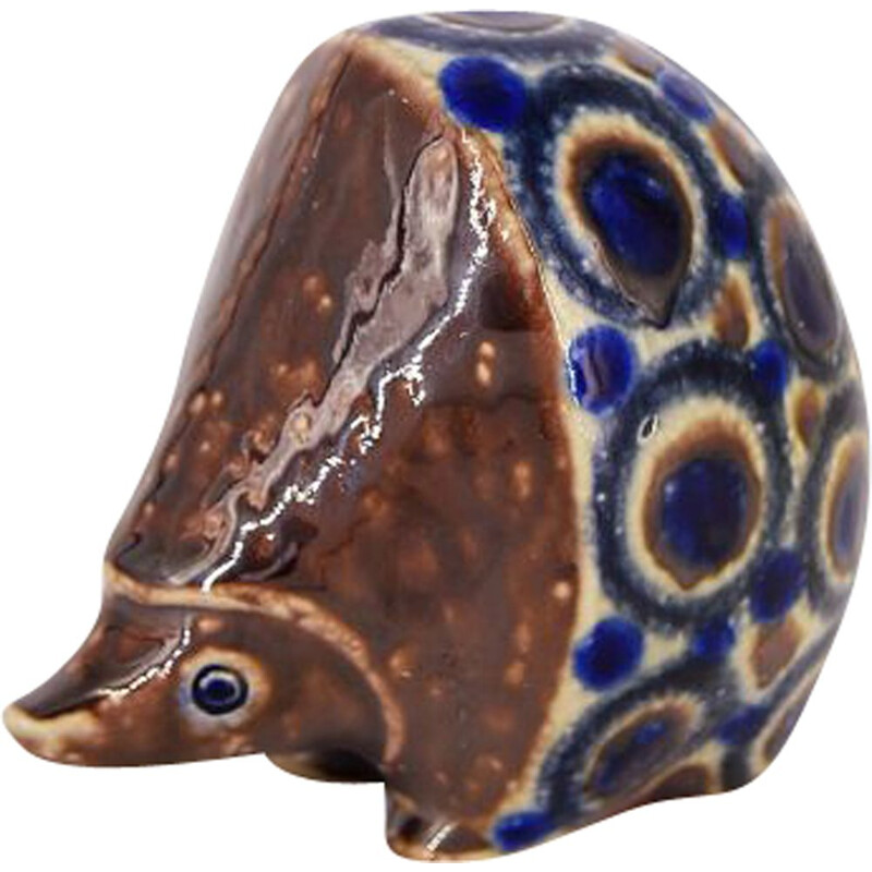 Vintage ceramic hedgehog sculpture 1950s