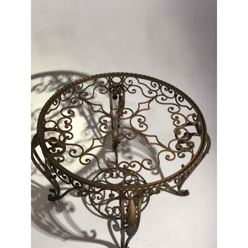 Vintage coffee table wrought iron