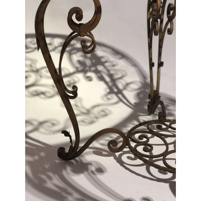 Vintage coffee table wrought iron