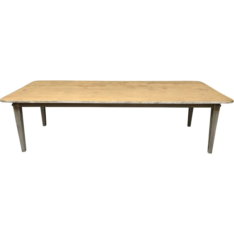 Vintage large farm table in fir