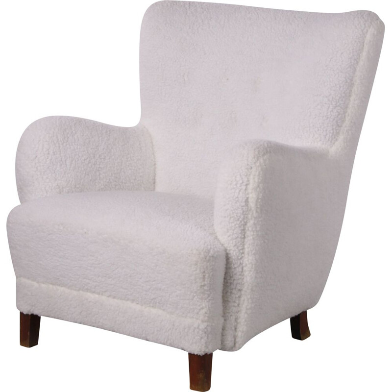 fauteuil vintage en laine