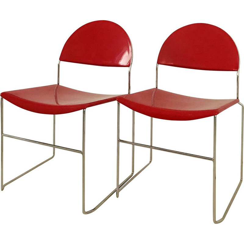 Paar Vintage-Stühle Italien 1980