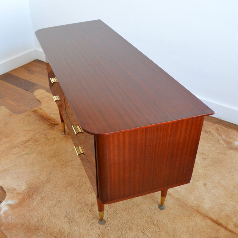 Vintage rosewood chest of drawers Art Deco 1930s