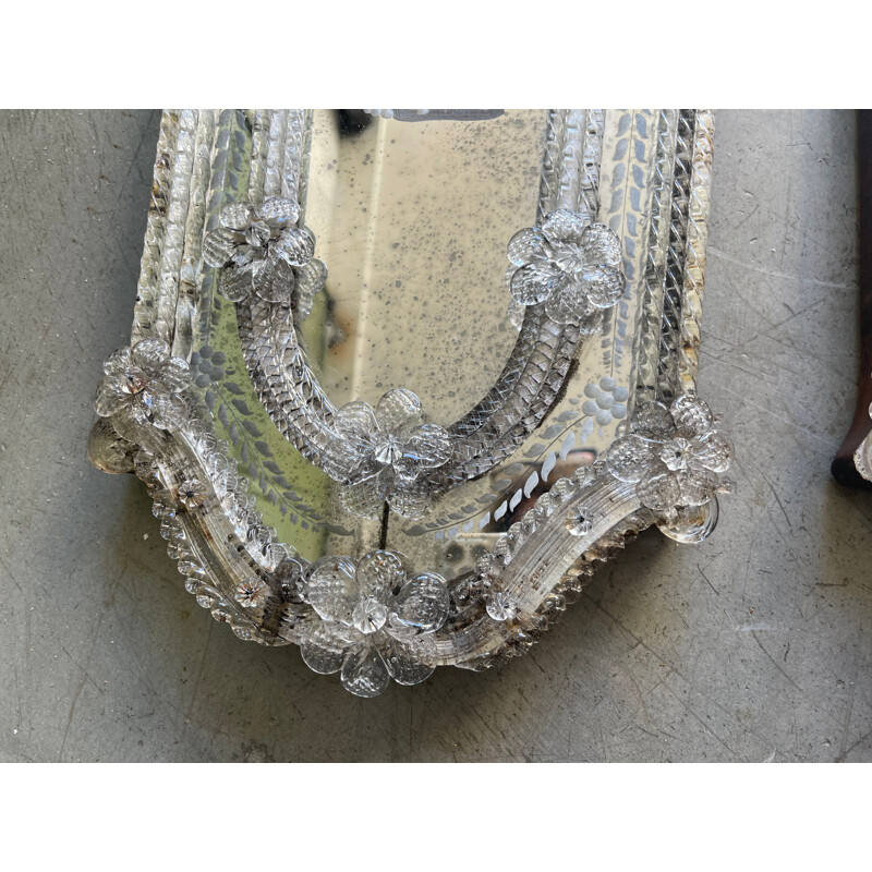 Pair of vintage mirrors in Murano glass