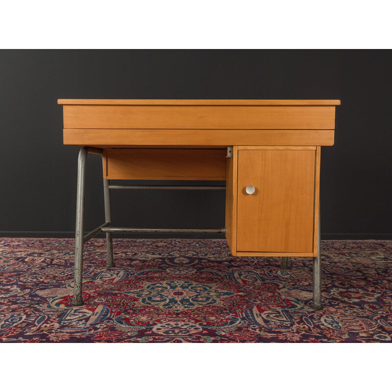 Vintage drawing table in beech veneer 1950s