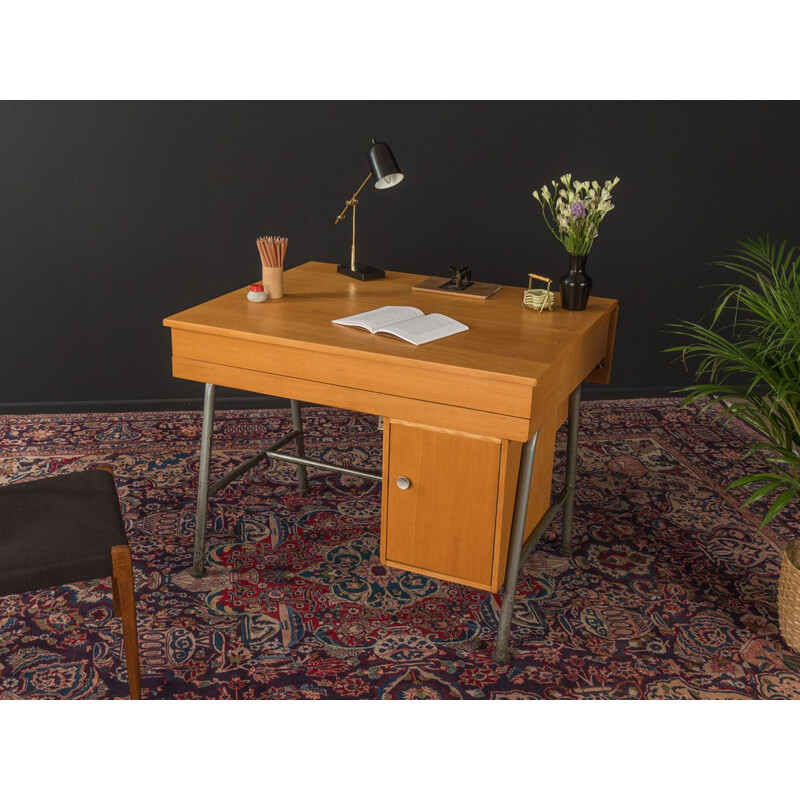 Vintage drawing table in beech veneer 1950s