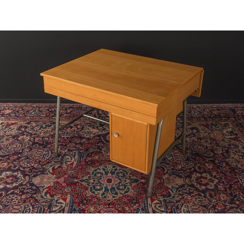 Vintage drawing table in beech veneer 1950s