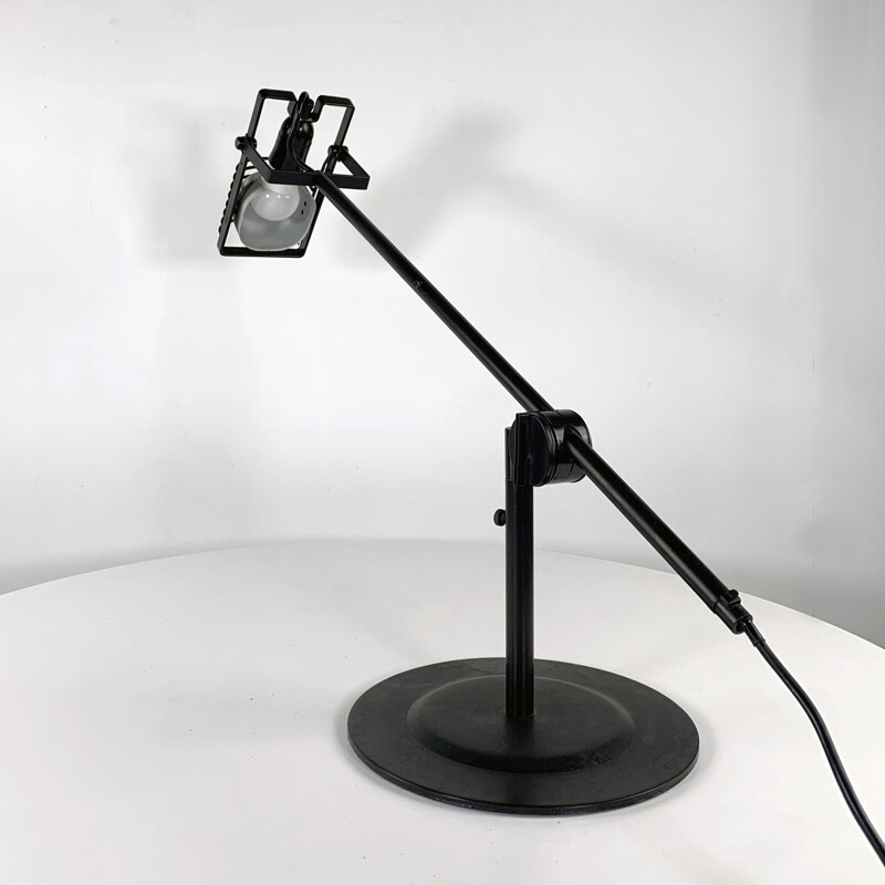 Vintage black desk lamp by Ernesto Gismondi for Artemide 1970s