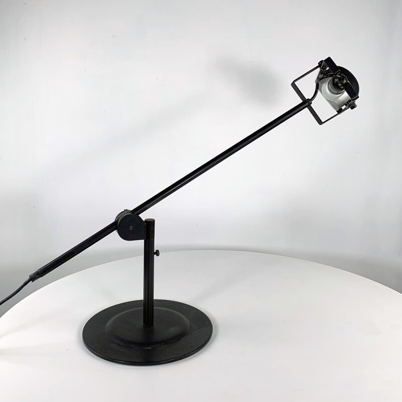 Vintage black desk lamp by Ernesto Gismondi for Artemide 1970s