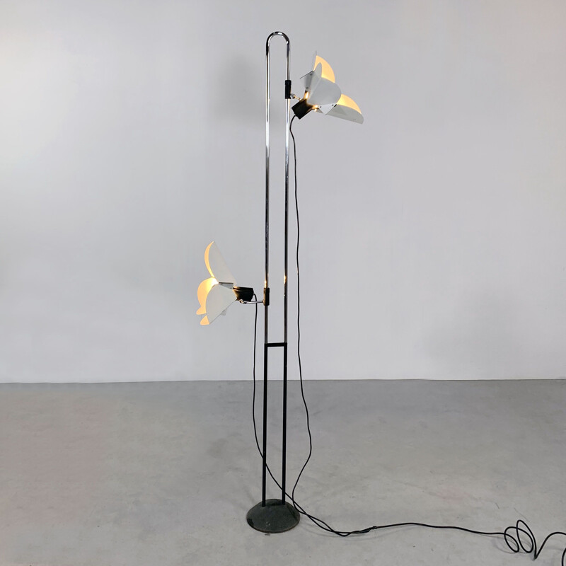 Vintage  floor lamp Triedro by Joe Colombo for Stilnovo 1970s