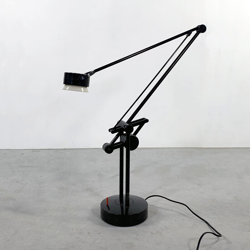Lampe de bureau vintage Valentina noir 1980