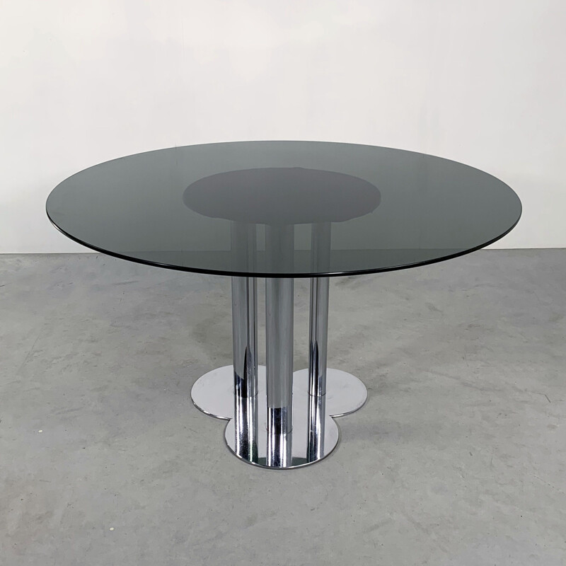 Vintage silver table Trifoglio by Sergio Asti for Poltronova 1970s