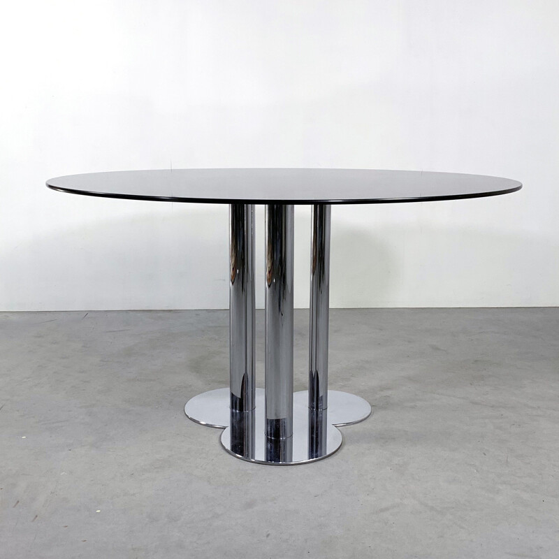 Vintage silver table Trifoglio by Sergio Asti for Poltronova 1970s
