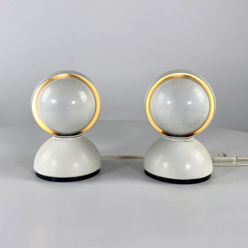Paire de lampes de table vintage Eclisse de Vico Magistretti pour Artemide 1960