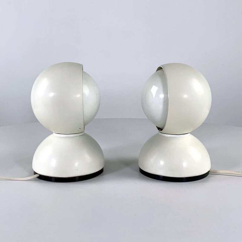 Paire de lampes de table vintage Eclisse de Vico Magistretti pour Artemide 1960