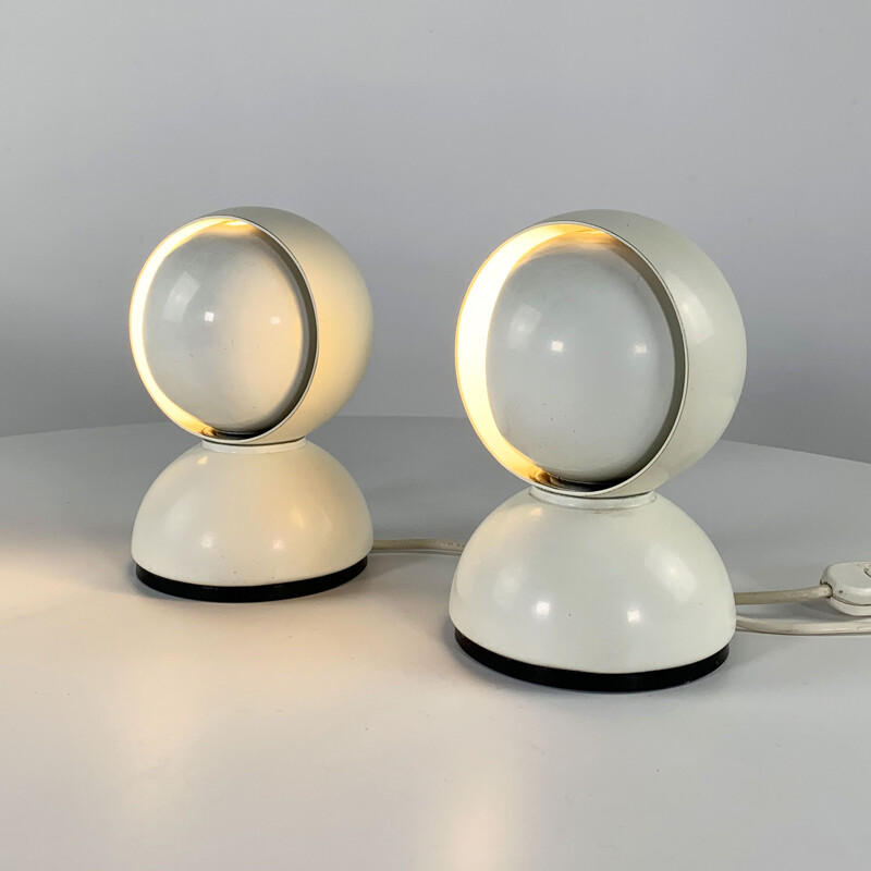 Pair of vintage table lamps Eclisse  by Vico Magistretti for Artemide 1960s