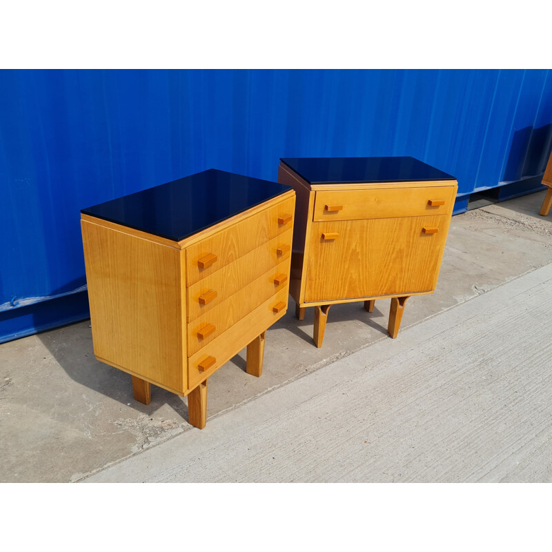 Pair of vintage night stands by Frantisek Mezulanik 1970s