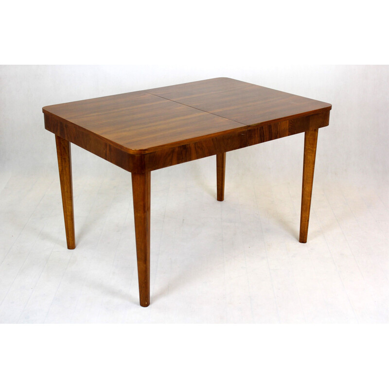 Vintage extension table walnut  by Jindrich Halabala for UP Zavody 1950s