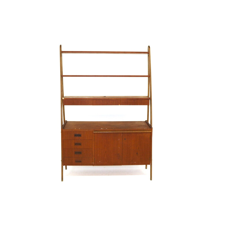 Vintage teak bookcase Sweden 1960s