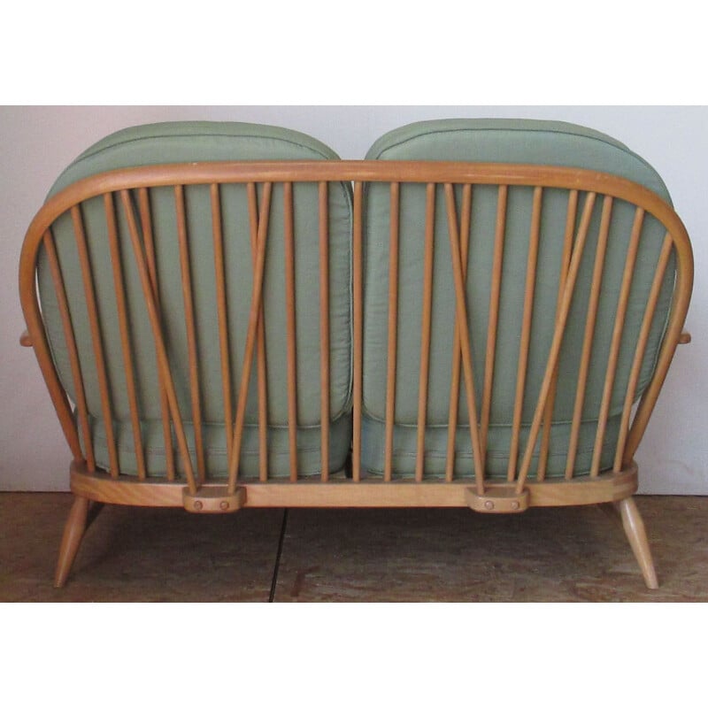 Vintage Ercol beechwood varnished sofa 1960s