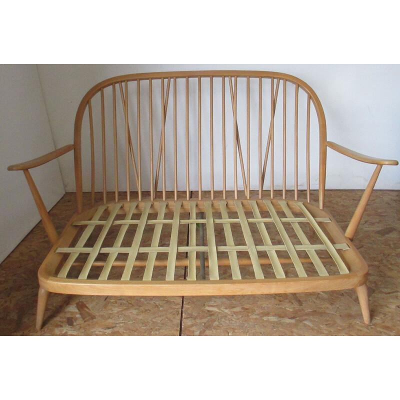 Vintage Ercol beukenhouten bank 1960