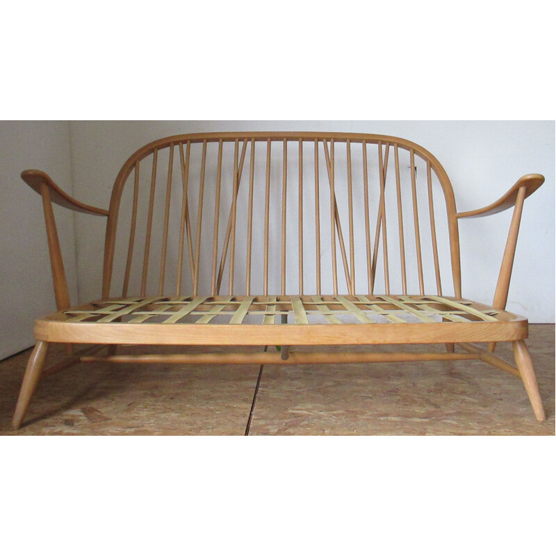 Vintage Ercol beukenhouten bank 1960