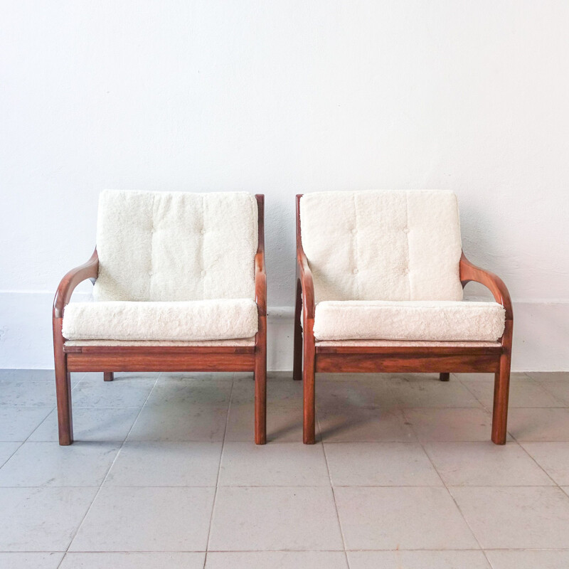 Paire de fauteuils vintage par José Cruz de Carvalho pour Altamira 1960