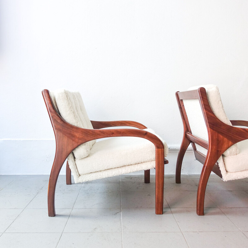 Paire de fauteuils vintage par José Cruz de Carvalho pour Altamira 1960