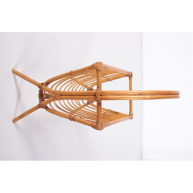 Vintage bamboo storage shelf Denmark 1960s