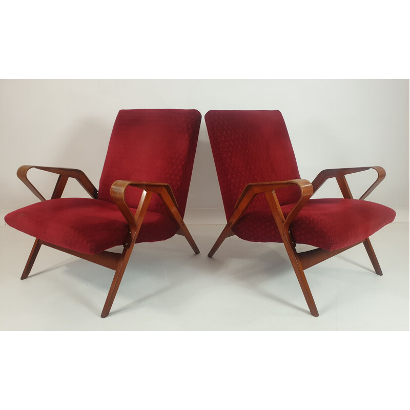 Set of vintage armchair and table  by Francis Jirák 1960s