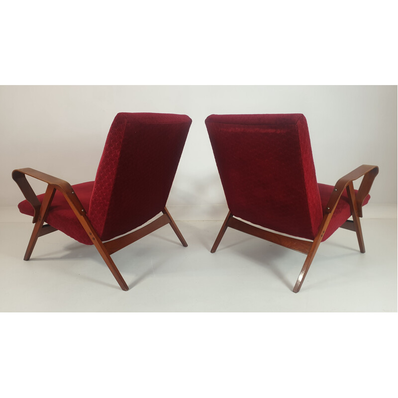 Set of vintage armchair and table  by Francis Jirák 1960s