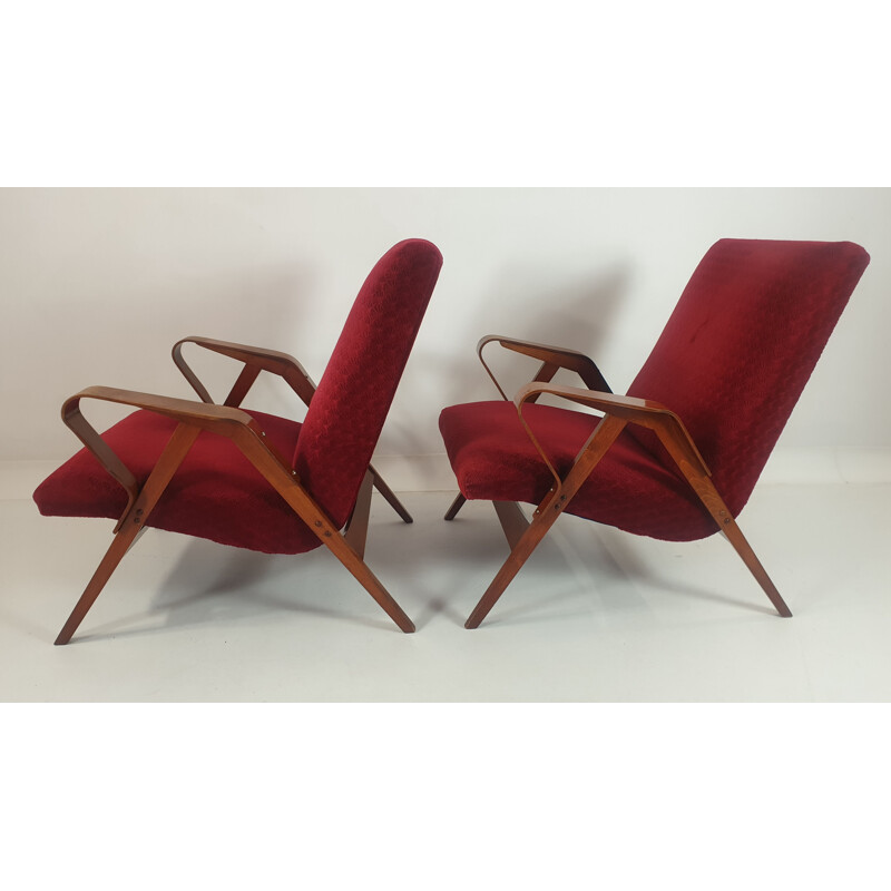 Ensemble de fauteuils et table vintage par Francis Jirák 1960s