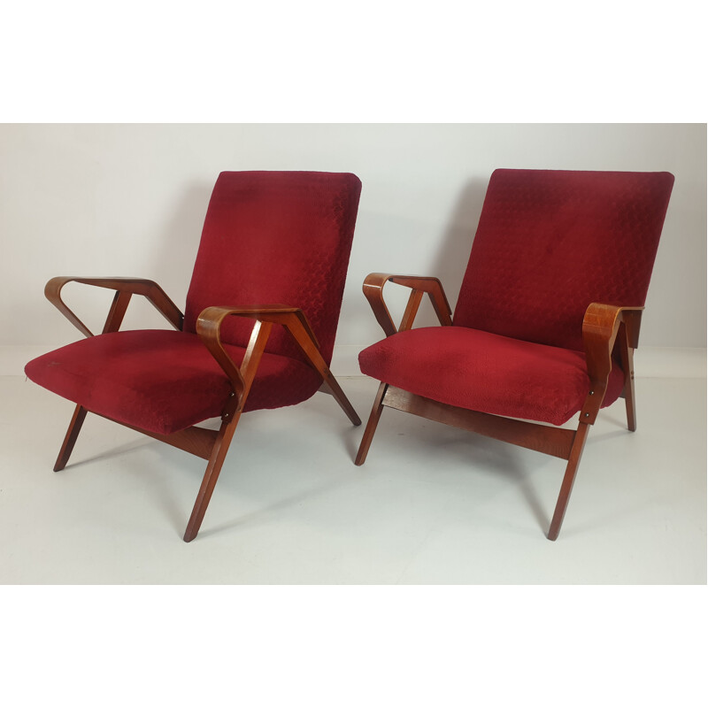 Set of vintage armchair and table  by Francis Jirák 1960s