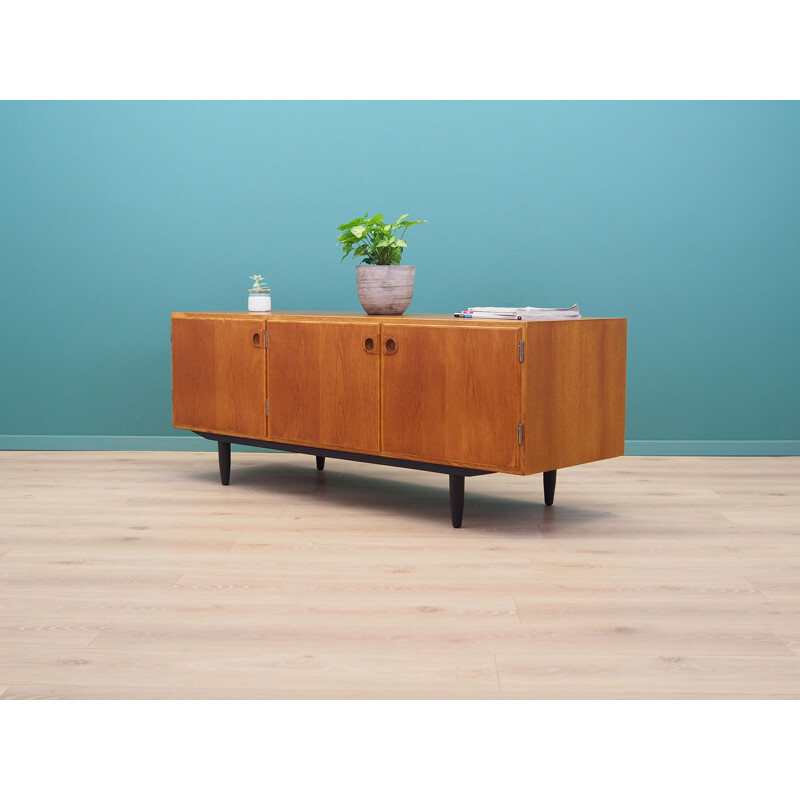 Vintage sideboard in ash wood Denmark 1970s