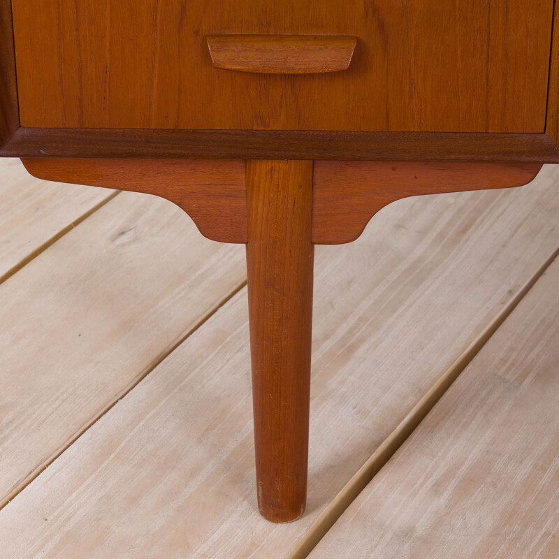 Vintage teak ball-shaped executive desk by H.P. Hansen Denmark 1960s