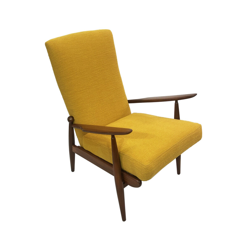 Sillón amarillo vintage Inglaterra 1960