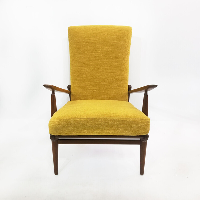 Vintage yellow armchair England 1960s