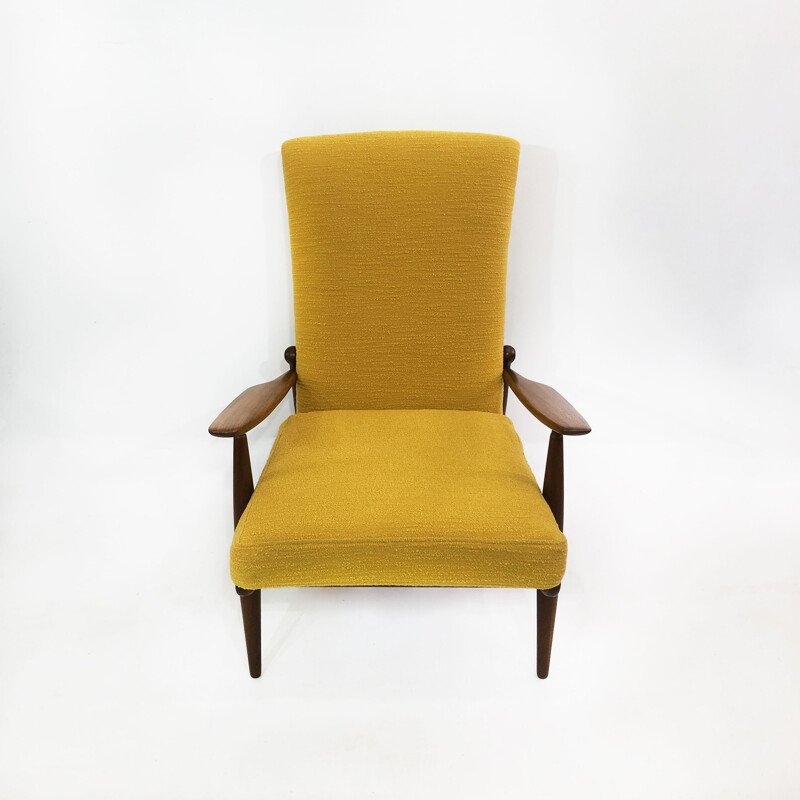 Vintage yellow armchair England 1960s