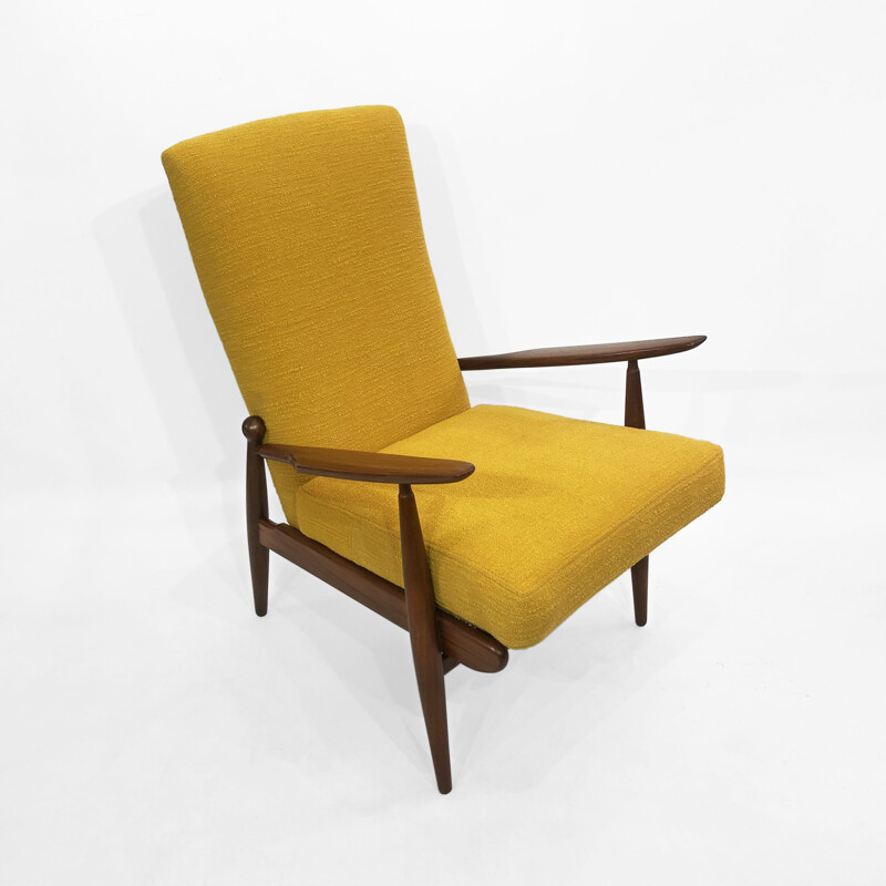 Vintage yellow armchair England 1960s