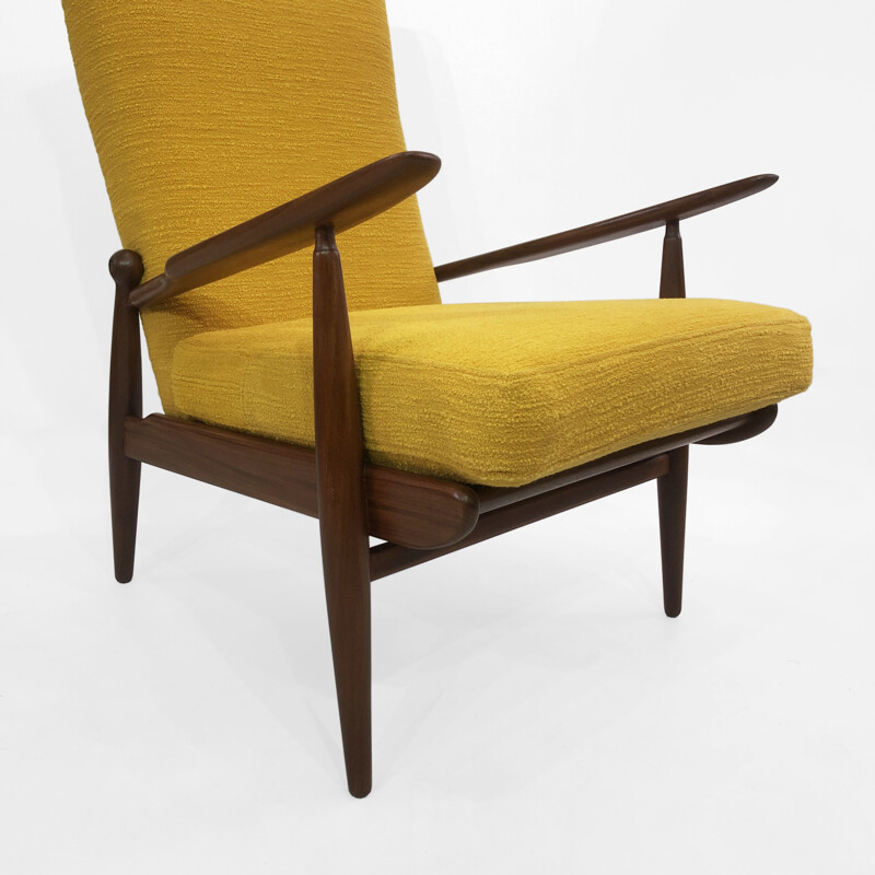 Sillón amarillo vintage Inglaterra 1960