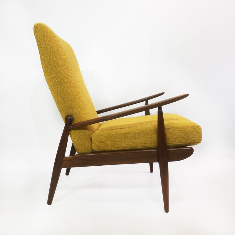 Vintage yellow armchair England 1960s