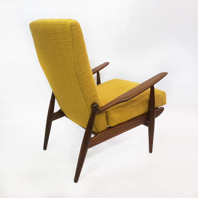 Vintage yellow armchair England 1960s