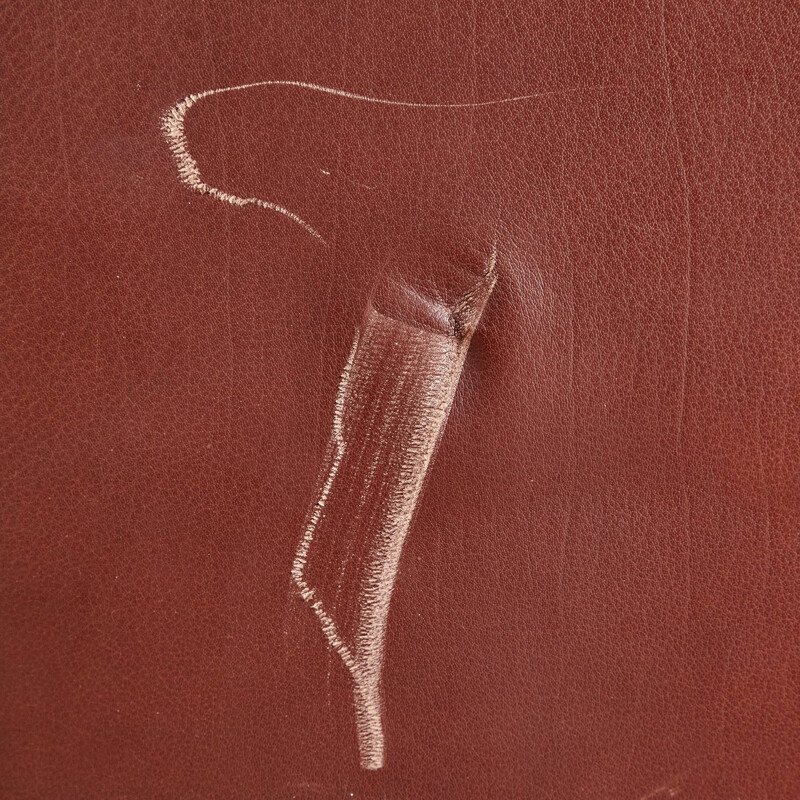 Fauteuil vintage en cuir Danemark 1960