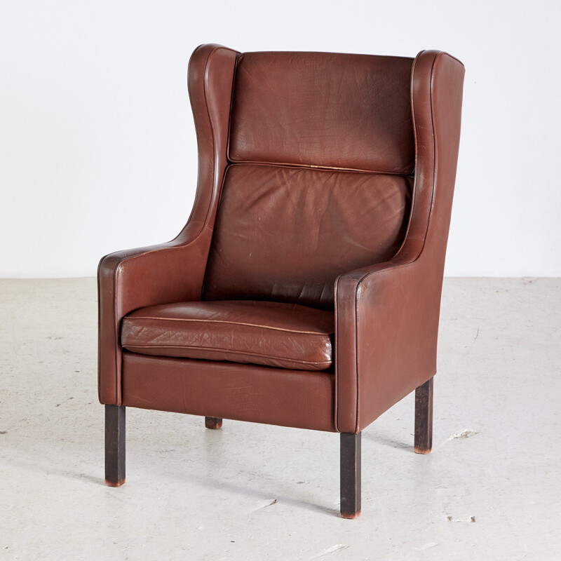 Vintage armchair  leather Denmark 1960s